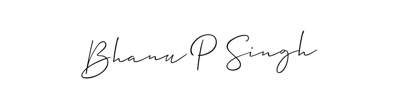 It looks lik you need a new signature style for name Bhanu P Singh. Design unique handwritten (Allison_Script) signature with our free signature maker in just a few clicks. Bhanu P Singh signature style 2 images and pictures png