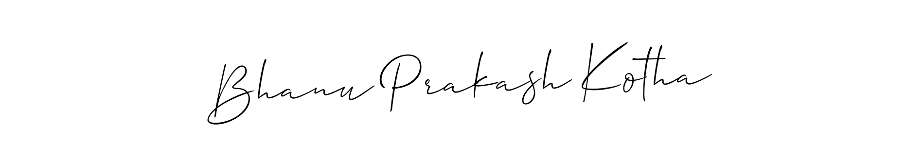 Create a beautiful signature design for name Bhanu Prakash Kotha. With this signature (Allison_Script) fonts, you can make a handwritten signature for free. Bhanu Prakash Kotha signature style 2 images and pictures png