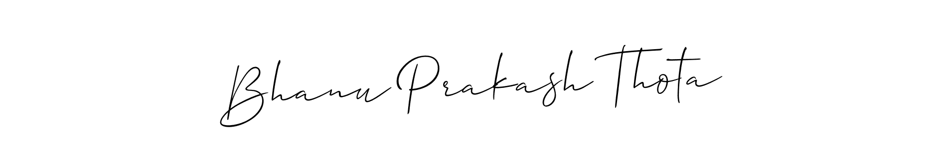 Also we have Bhanu Prakash Thota name is the best signature style. Create professional handwritten signature collection using Allison_Script autograph style. Bhanu Prakash Thota signature style 2 images and pictures png