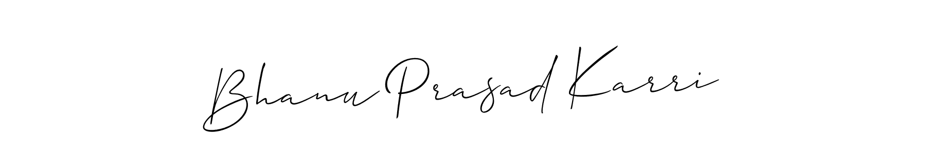 Create a beautiful signature design for name Bhanu Prasad Karri. With this signature (Allison_Script) fonts, you can make a handwritten signature for free. Bhanu Prasad Karri signature style 2 images and pictures png
