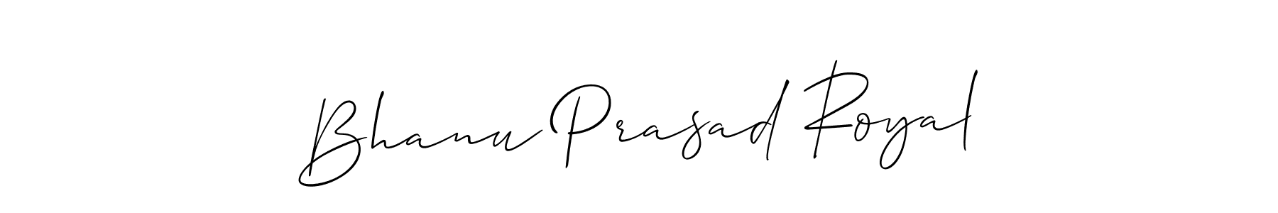 How to make Bhanu Prasad Royal signature? Allison_Script is a professional autograph style. Create handwritten signature for Bhanu Prasad Royal name. Bhanu Prasad Royal signature style 2 images and pictures png