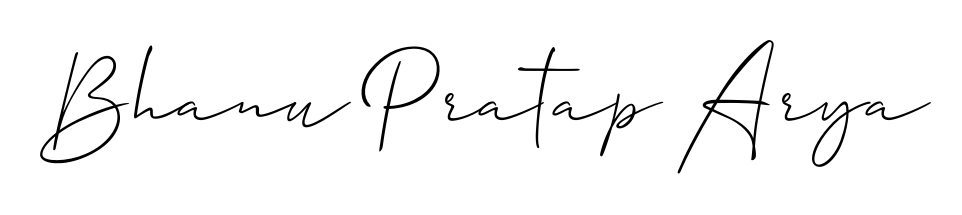Create a personalized artistic stamp with Bhanu Pratap Arya in Allison_Script font. Perfect for visual artists, designers, and influencers. Bhanu Pratap Arya signature style 2 images and pictures png