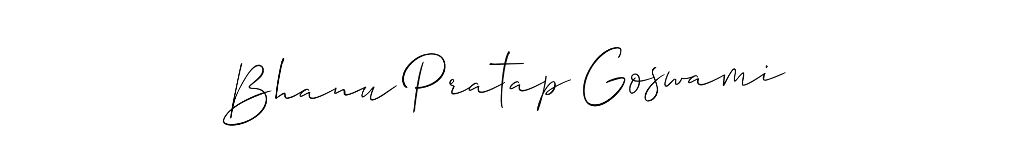 Use a signature maker to create a handwritten signature online. With this signature software, you can design (Allison_Script) your own signature for name Bhanu Pratap Goswami. Bhanu Pratap Goswami signature style 2 images and pictures png