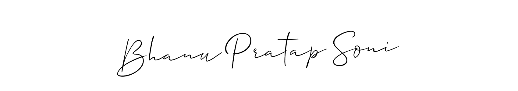 Bhanu Pratap Soni stylish signature style. Best Handwritten Sign (Allison_Script) for my name. Handwritten Signature Collection Ideas for my name Bhanu Pratap Soni. Bhanu Pratap Soni signature style 2 images and pictures png