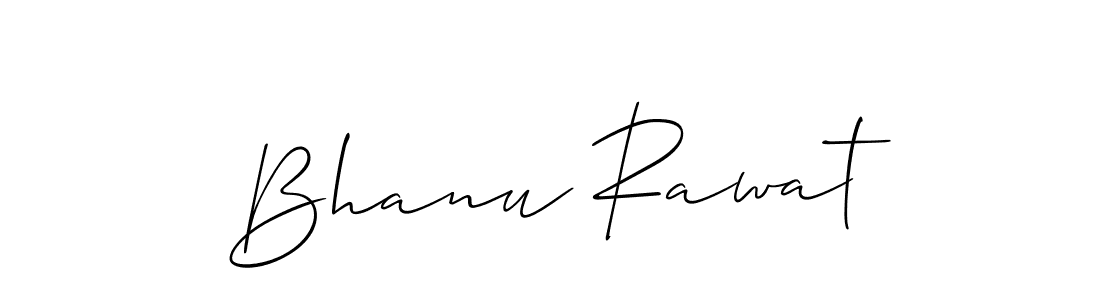Create a beautiful signature design for name Bhanu Rawat. With this signature (Allison_Script) fonts, you can make a handwritten signature for free. Bhanu Rawat signature style 2 images and pictures png