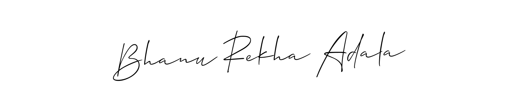 Also You can easily find your signature by using the search form. We will create Bhanu Rekha Adala name handwritten signature images for you free of cost using Allison_Script sign style. Bhanu Rekha Adala signature style 2 images and pictures png