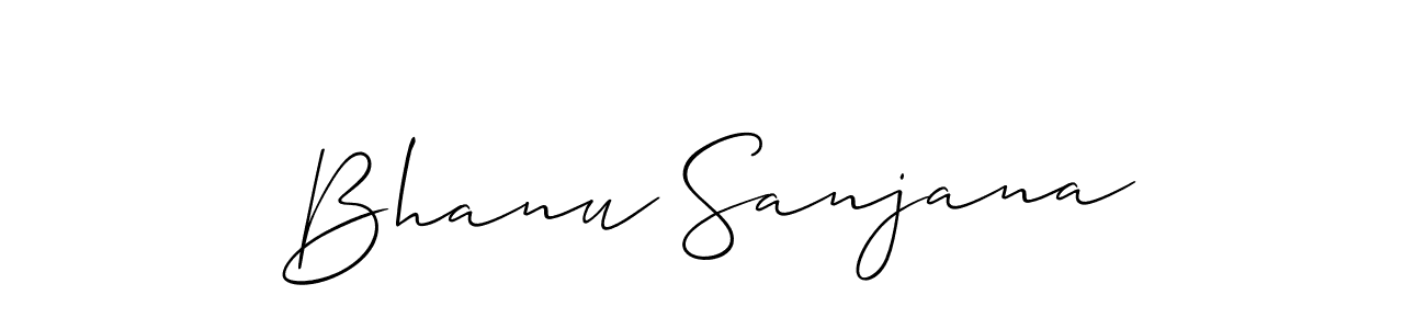 How to make Bhanu Sanjana name signature. Use Allison_Script style for creating short signs online. This is the latest handwritten sign. Bhanu Sanjana signature style 2 images and pictures png