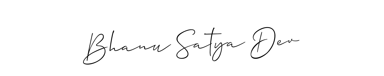 Create a beautiful signature design for name Bhanu Satya Dev. With this signature (Allison_Script) fonts, you can make a handwritten signature for free. Bhanu Satya Dev signature style 2 images and pictures png