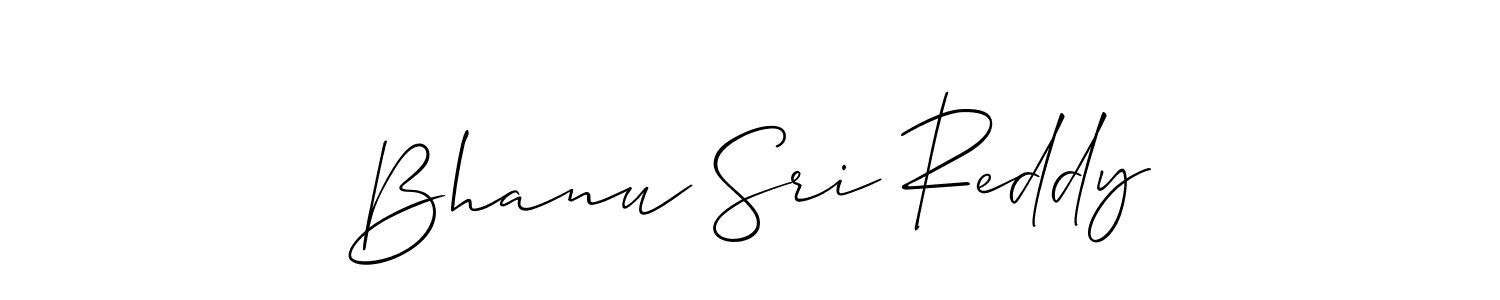How to make Bhanu Sri Reddy name signature. Use Allison_Script style for creating short signs online. This is the latest handwritten sign. Bhanu Sri Reddy signature style 2 images and pictures png