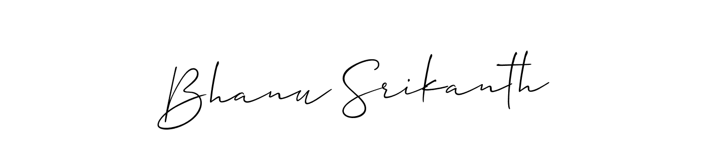 The best way (Allison_Script) to make a short signature is to pick only two or three words in your name. The name Bhanu Srikanth include a total of six letters. For converting this name. Bhanu Srikanth signature style 2 images and pictures png