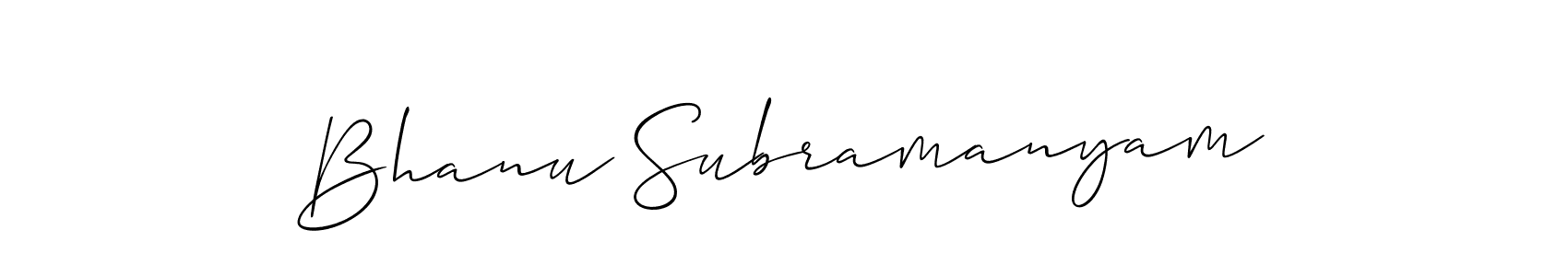 Make a short Bhanu Subramanyam signature style. Manage your documents anywhere anytime using Allison_Script. Create and add eSignatures, submit forms, share and send files easily. Bhanu Subramanyam signature style 2 images and pictures png