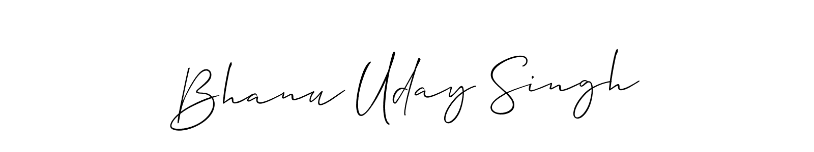 Also we have Bhanu Uday Singh name is the best signature style. Create professional handwritten signature collection using Allison_Script autograph style. Bhanu Uday Singh signature style 2 images and pictures png