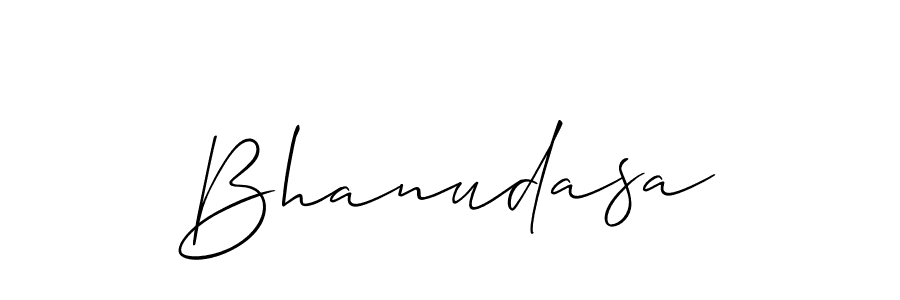 How to make Bhanudasa signature? Allison_Script is a professional autograph style. Create handwritten signature for Bhanudasa name. Bhanudasa signature style 2 images and pictures png