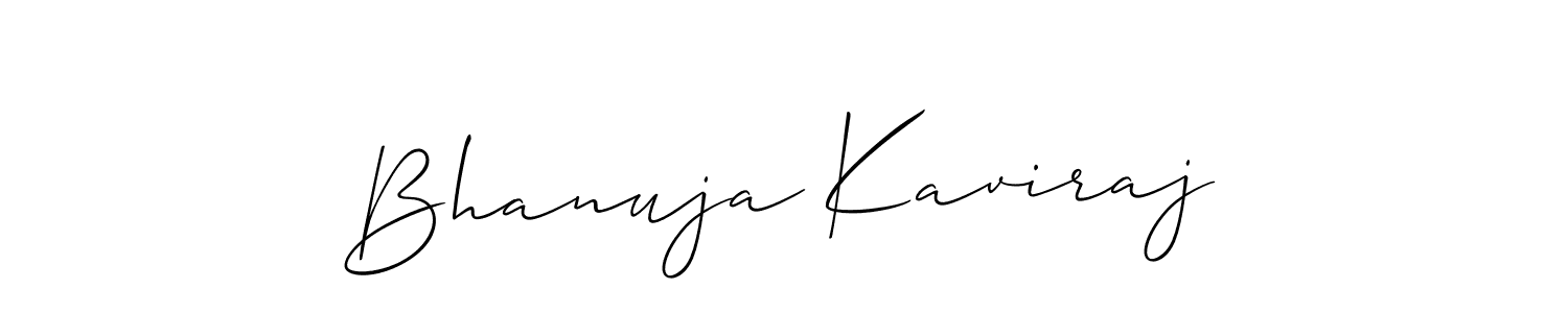 Design your own signature with our free online signature maker. With this signature software, you can create a handwritten (Allison_Script) signature for name Bhanuja Kaviraj. Bhanuja Kaviraj signature style 2 images and pictures png