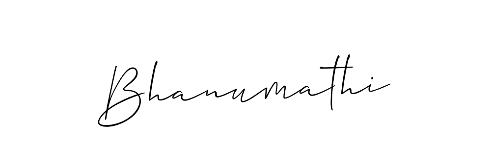 Use a signature maker to create a handwritten signature online. With this signature software, you can design (Allison_Script) your own signature for name Bhanumathi. Bhanumathi signature style 2 images and pictures png