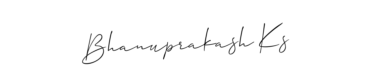 Also You can easily find your signature by using the search form. We will create Bhanuprakash Ks name handwritten signature images for you free of cost using Allison_Script sign style. Bhanuprakash Ks signature style 2 images and pictures png