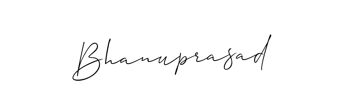 Create a beautiful signature design for name Bhanuprasad. With this signature (Allison_Script) fonts, you can make a handwritten signature for free. Bhanuprasad signature style 2 images and pictures png