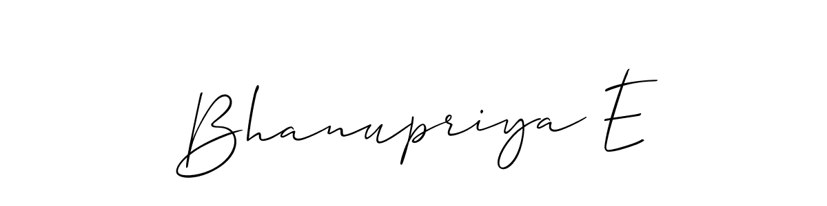 Bhanupriya E stylish signature style. Best Handwritten Sign (Allison_Script) for my name. Handwritten Signature Collection Ideas for my name Bhanupriya E. Bhanupriya E signature style 2 images and pictures png