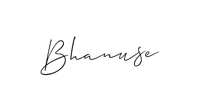 Allison_Script is a professional signature style that is perfect for those who want to add a touch of class to their signature. It is also a great choice for those who want to make their signature more unique. Get Bhanuse name to fancy signature for free. Bhanuse signature style 2 images and pictures png