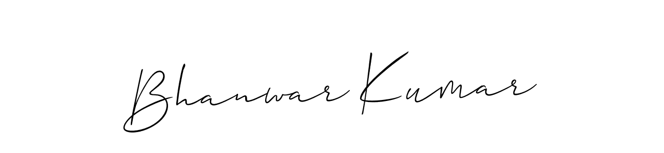 How to make Bhanwar Kumar name signature. Use Allison_Script style for creating short signs online. This is the latest handwritten sign. Bhanwar Kumar signature style 2 images and pictures png