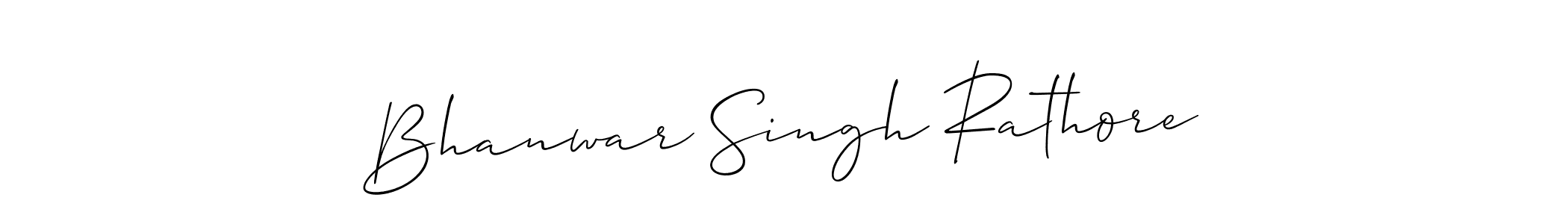 How to make Bhanwar Singh Rathore name signature. Use Allison_Script style for creating short signs online. This is the latest handwritten sign. Bhanwar Singh Rathore signature style 2 images and pictures png