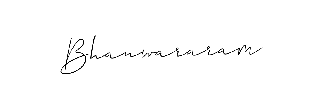 Make a beautiful signature design for name Bhanwararam. With this signature (Allison_Script) style, you can create a handwritten signature for free. Bhanwararam signature style 2 images and pictures png