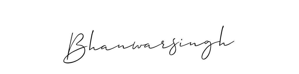 Use a signature maker to create a handwritten signature online. With this signature software, you can design (Allison_Script) your own signature for name Bhanwarsingh. Bhanwarsingh signature style 2 images and pictures png