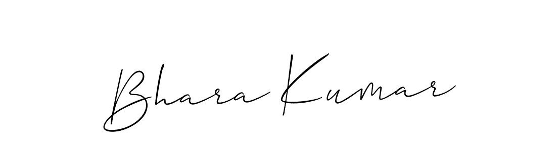 How to make Bhara Kumar name signature. Use Allison_Script style for creating short signs online. This is the latest handwritten sign. Bhara Kumar signature style 2 images and pictures png