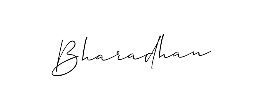 Use a signature maker to create a handwritten signature online. With this signature software, you can design (Allison_Script) your own signature for name Bharadhan. Bharadhan signature style 2 images and pictures png