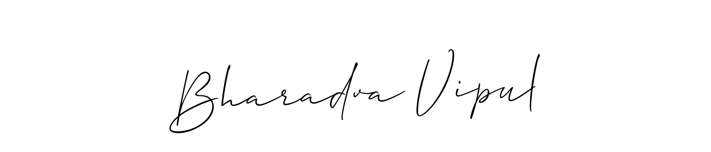 if you are searching for the best signature style for your name Bharadva Vipul. so please give up your signature search. here we have designed multiple signature styles  using Allison_Script. Bharadva Vipul signature style 2 images and pictures png