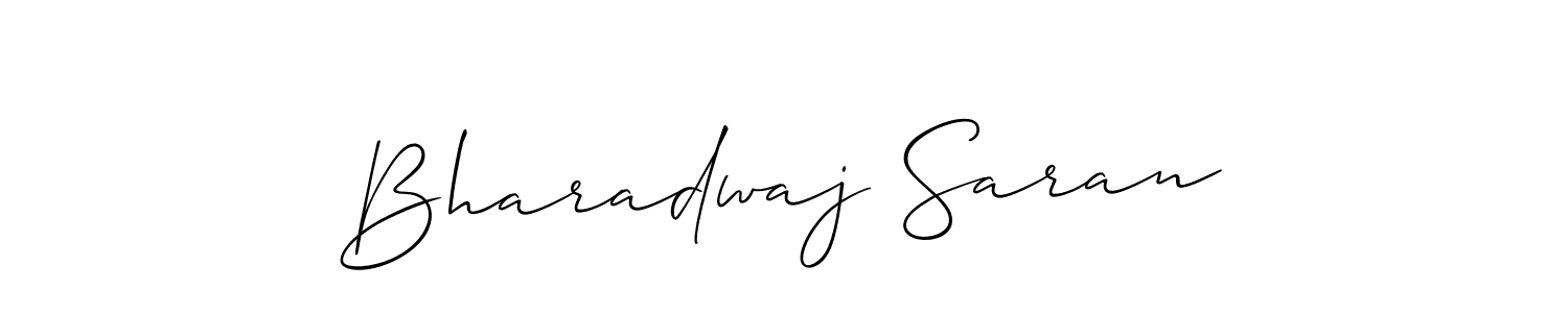 You should practise on your own different ways (Allison_Script) to write your name (Bharadwaj Saran) in signature. don't let someone else do it for you. Bharadwaj Saran signature style 2 images and pictures png