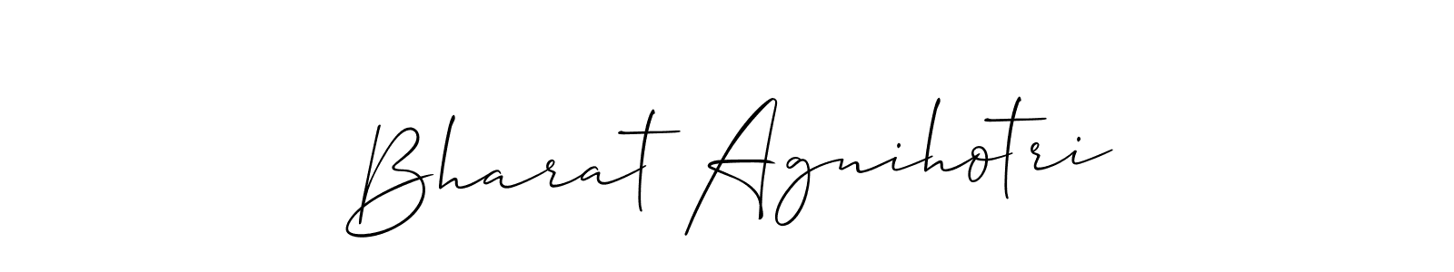 You should practise on your own different ways (Allison_Script) to write your name (Bharat Agnihotri) in signature. don't let someone else do it for you. Bharat Agnihotri signature style 2 images and pictures png