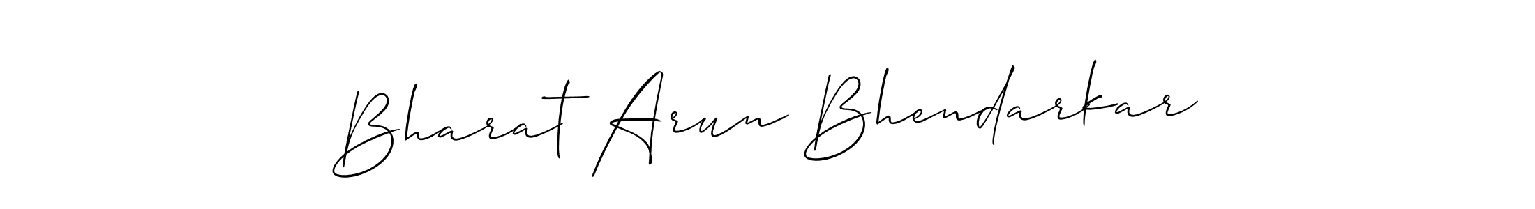 Make a short Bharat Arun Bhendarkar signature style. Manage your documents anywhere anytime using Allison_Script. Create and add eSignatures, submit forms, share and send files easily. Bharat Arun Bhendarkar signature style 2 images and pictures png