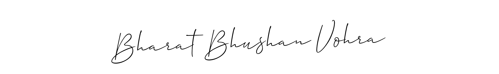 How to make Bharat Bhushan Vohra signature? Allison_Script is a professional autograph style. Create handwritten signature for Bharat Bhushan Vohra name. Bharat Bhushan Vohra signature style 2 images and pictures png