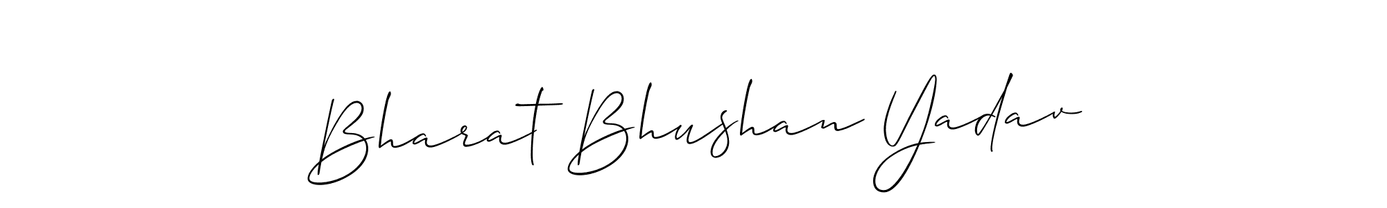 Create a beautiful signature design for name Bharat Bhushan Yadav. With this signature (Allison_Script) fonts, you can make a handwritten signature for free. Bharat Bhushan Yadav signature style 2 images and pictures png