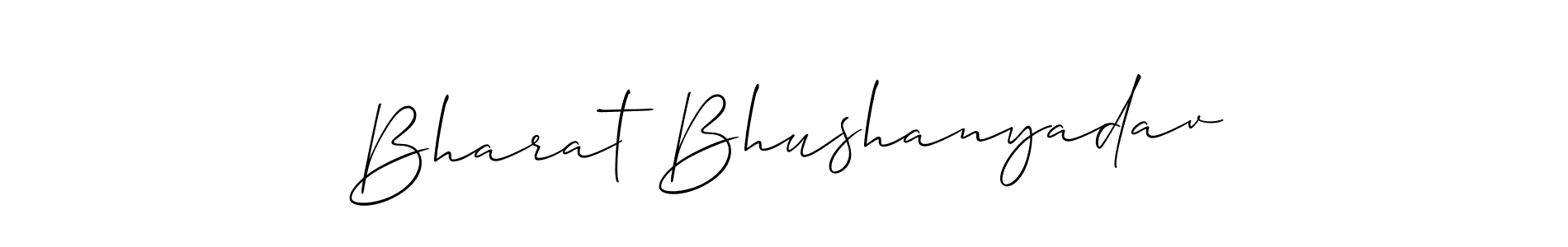 Also we have Bharat Bhushanyadav name is the best signature style. Create professional handwritten signature collection using Allison_Script autograph style. Bharat Bhushanyadav signature style 2 images and pictures png