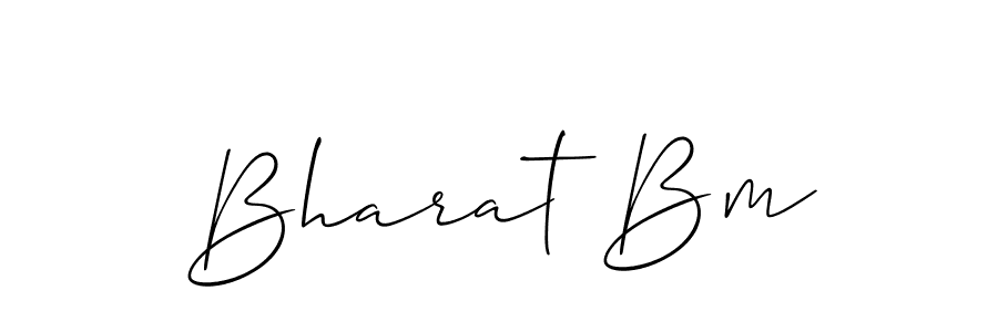 The best way (Allison_Script) to make a short signature is to pick only two or three words in your name. The name Bharat Bm include a total of six letters. For converting this name. Bharat Bm signature style 2 images and pictures png