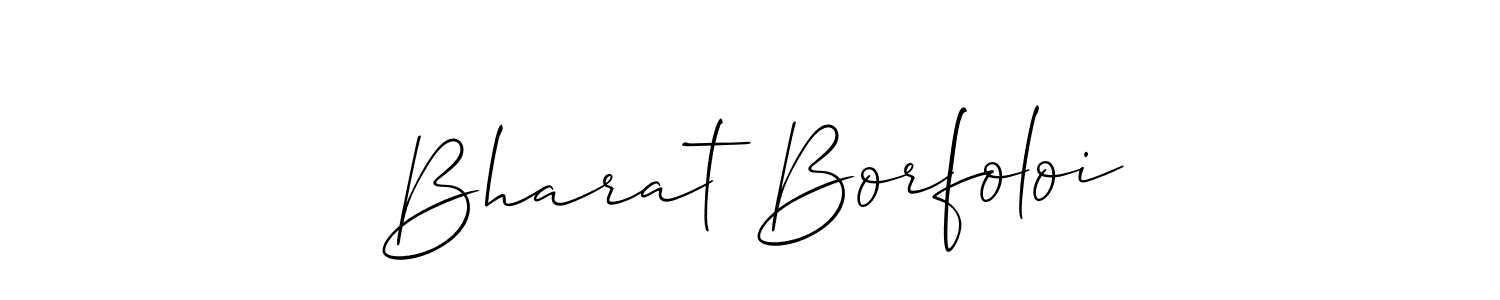 Create a beautiful signature design for name Bharat Borfoloi. With this signature (Allison_Script) fonts, you can make a handwritten signature for free. Bharat Borfoloi signature style 2 images and pictures png