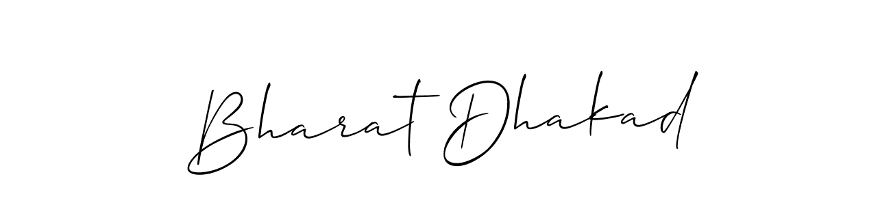 How to make Bharat Dhakad signature? Allison_Script is a professional autograph style. Create handwritten signature for Bharat Dhakad name. Bharat Dhakad signature style 2 images and pictures png