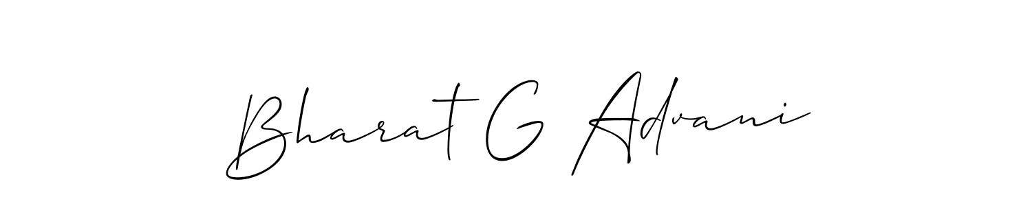 Also we have Bharat G Advani name is the best signature style. Create professional handwritten signature collection using Allison_Script autograph style. Bharat G Advani signature style 2 images and pictures png