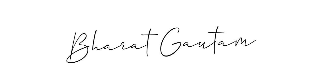 How to make Bharat Gautam name signature. Use Allison_Script style for creating short signs online. This is the latest handwritten sign. Bharat Gautam signature style 2 images and pictures png