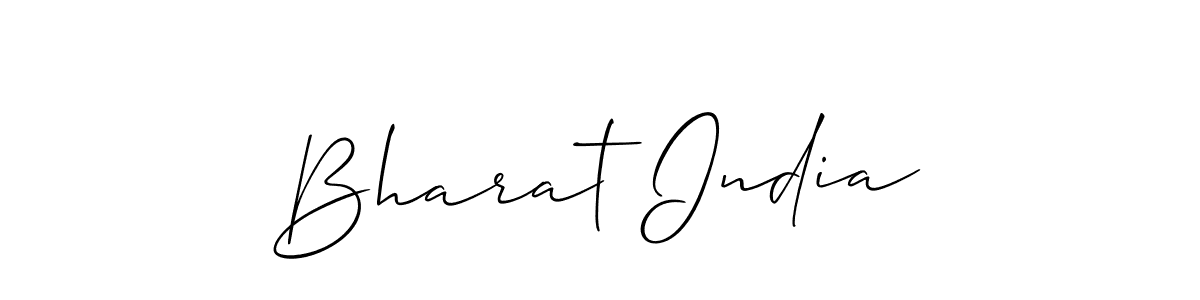 Use a signature maker to create a handwritten signature online. With this signature software, you can design (Allison_Script) your own signature for name Bharat India. Bharat India signature style 2 images and pictures png