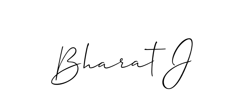 How to make Bharat J signature? Allison_Script is a professional autograph style. Create handwritten signature for Bharat J name. Bharat J signature style 2 images and pictures png
