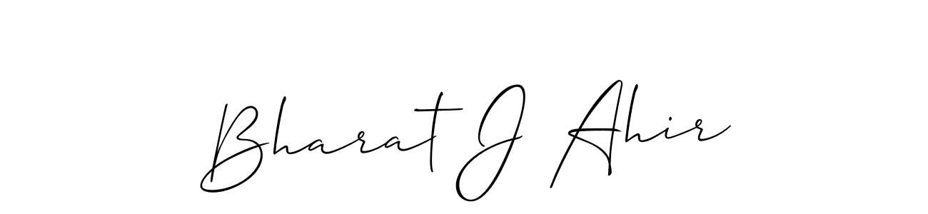 Design your own signature with our free online signature maker. With this signature software, you can create a handwritten (Allison_Script) signature for name Bharat J Ahir. Bharat J Ahir signature style 2 images and pictures png