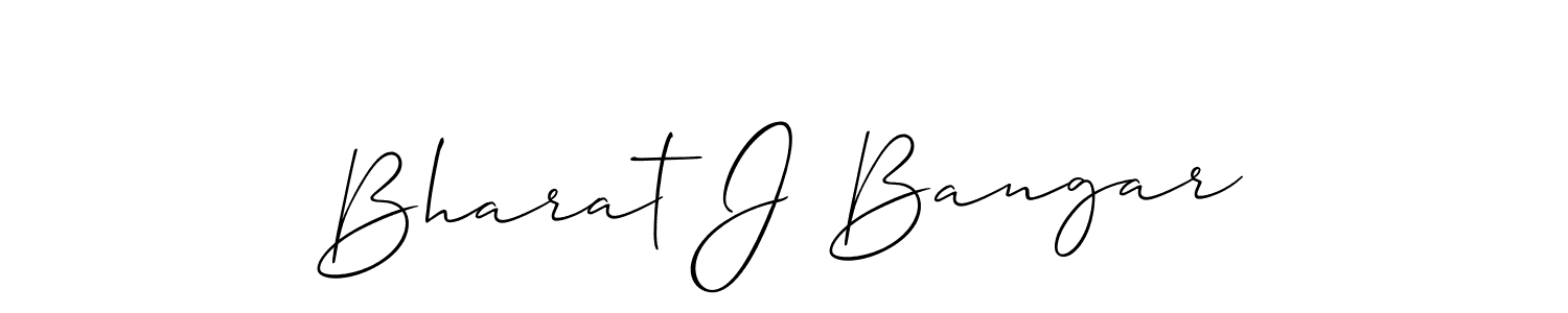 How to make Bharat J Bangar signature? Allison_Script is a professional autograph style. Create handwritten signature for Bharat J Bangar name. Bharat J Bangar signature style 2 images and pictures png