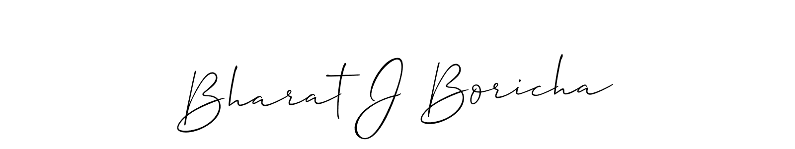 Use a signature maker to create a handwritten signature online. With this signature software, you can design (Allison_Script) your own signature for name Bharat J Boricha. Bharat J Boricha signature style 2 images and pictures png