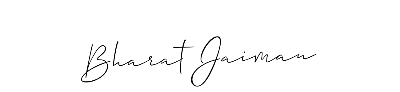 How to make Bharat Jaiman name signature. Use Allison_Script style for creating short signs online. This is the latest handwritten sign. Bharat Jaiman signature style 2 images and pictures png