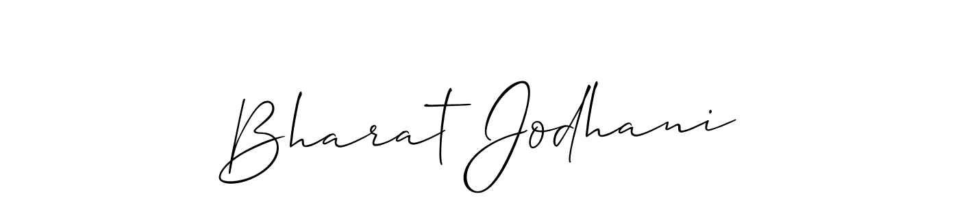 You should practise on your own different ways (Allison_Script) to write your name (Bharat Jodhani) in signature. don't let someone else do it for you. Bharat Jodhani signature style 2 images and pictures png