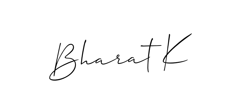 Bharat K stylish signature style. Best Handwritten Sign (Allison_Script) for my name. Handwritten Signature Collection Ideas for my name Bharat K. Bharat K signature style 2 images and pictures png