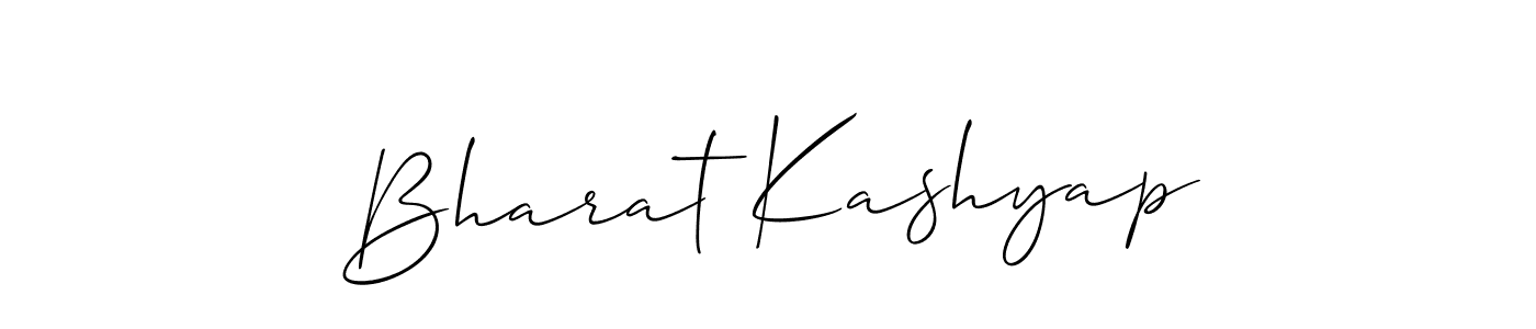 You should practise on your own different ways (Allison_Script) to write your name (Bharat Kashyap) in signature. don't let someone else do it for you. Bharat Kashyap signature style 2 images and pictures png